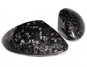 Alfa Romeo Stelvio Mirror Covers - Carbon Fiber - Full Replacements - Feroce Carbon - w/ Factory Clips - Forged Carbon